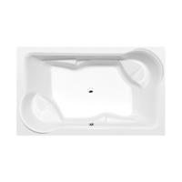 Ligbad Polysan Duo Inbouw 200x120x45 cm Wit Polysan - thumbnail