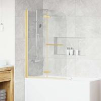 VidaXL Douche omhulsel goud 95 x 140 cm esg-glas en aluminium - thumbnail