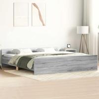 Bedframe met hoofd- en voeteneinde grijs sonoma 180x200 cm - thumbnail