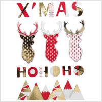 Creativ Company 3d stickers, rendieren, h: 15-62 mm, b: 14-100 mm, dikte 5 mm, 15 stuk/ 1 doos - thumbnail