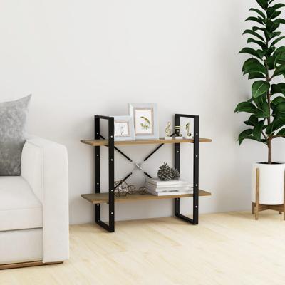 Boekenkast met 2 schappen 80x30x70 cm massief grenenhout bruin