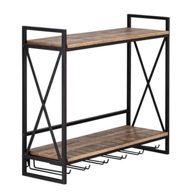 SVJ Wijnrek - 25x60x54 cm - Hout - Zwart