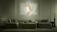Stars of Light Gouden hanglampSkoura vide - 3-lichts - 39758 - thumbnail
