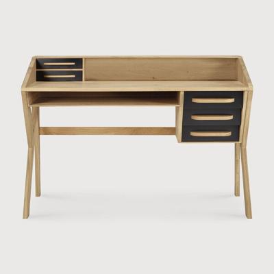 Ethnicraft Bureau 'Origami' Geolied Eikenhout, 135 x 55cm, kleur Naturel/Zwart Ethnicraft Bureau 'Origami' Geolied Eikenhout, 135 x 55cm, kleur Naturel/Zwart