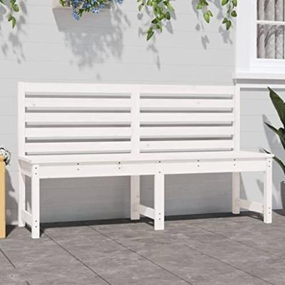 Tuinbank 157,5 cm massief grenenhout wit