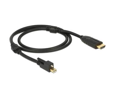 DeLock mini DisplayPort 1.2 male met schroef - HDMI male kabel (4K, Actief)-2.0 meter DeLock mini DisplayPort 1.2 male met schroef - HDMI male kabel (4K, Actief)-2.0 meter