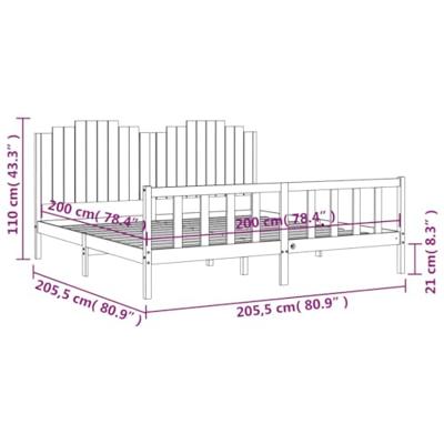 Bedframe zonder matras massief grenenhout 200x200 cm Bedframe zonder matras massief grenenhout 200x200 cm