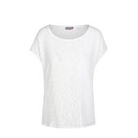 Cassis top met kant ecru - thumbnail