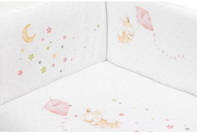 Interbaby bedtextielset Olifant junior katoen wit 3-delig Interbaby bedtextielset Olifant junior katoen wit 3-delig