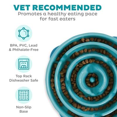 SLO-BOWL FEEDER DROP TEAL LICHTBLAUW - thumbnail