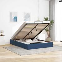 Bedframe zonder matras 140x190 cm stof blauw - thumbnail