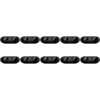 Spot Armatuur 10 Pack - Pragmi Zano Pro - GU10 Inbouwspot - Ovaal Dubbel - Zwart - Aluminium - Kantelbaar - 185x93mm - thumbnail