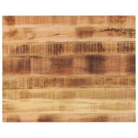 Tafelblad rechthoekig 90x80x2,5 cm massief ruw mangohout - thumbnail