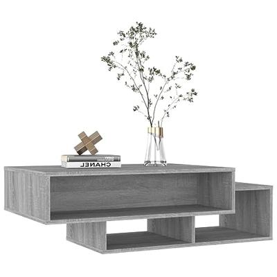 Salontafel 105x55x32 cm bewerkt hout grijs sonoma eikenkleurig Salontafel 105x55x32 cm bewerkt hout grijs sonoma eikenkleurig