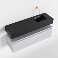 MONDIAZ ANDOR 100cm toiletmeubel cale. LEX 100cm wastafel urban rechts geen kraangat - thumbnail