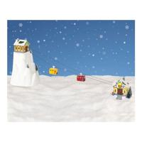 Kerstversiering Snowy Adventures LED Licht Muziek Scène Warm wit 31,5 x 32,5 x 53 cm - thumbnail