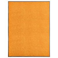 Deurmat wasbaar 90x120 cm oranje - thumbnail