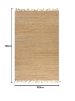 VidaXL Vloerkleed 120x180 cm handgeweven jute natuurlijk - thumbnail