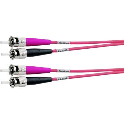 Telegärtner 100010741 Glasvezel Optische vezel Aansluitkabel 2.00 m Oranje [1x ST-stekker - 1x ST-stekker] 50/125 µ Multimode OM2