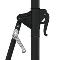 Wandparasol met LED's 300 cm zwart - thumbnail