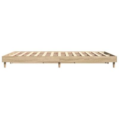 Bedframe bewerkt hout sonoma eikenkleurig 140x200 cm Bedframe bewerkt hout sonoma eikenkleurig 140x200 cm