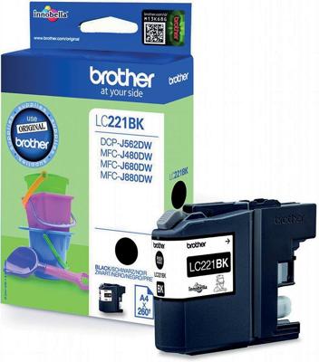 Inktcartridge Brother LC-221BK zwart