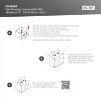 Digitus DN-49204 19inch-wandkast (b x h x d) 540 x 460 x 400 mm 9 HE Grijs, Grijs (metalen behuizing), Grijs (RAL 7035) - thumbnail