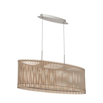 Eglo HanglampSendero Oval nikkel mat met licht houtbruin - 96194