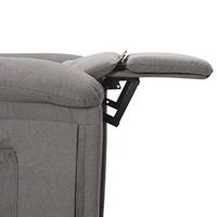 Fauteuil elektrisch verstelbaar stof lichtgrijs - thumbnail