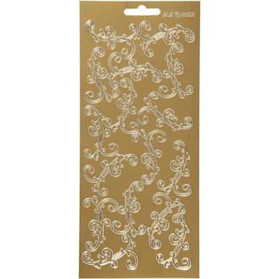 Creativ Company Stickers, swirl, vel 10x23 cm, goud, 1 vel