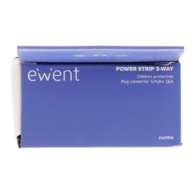 3-voudige Stekkerdoos zonder Schakelaar Ewent EW395 3680W Kleur Wit - thumbnail
