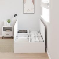 Bedframe met opslag Wit 200 x 90 x 31.5 cm Bewerkt hout - thumbnail