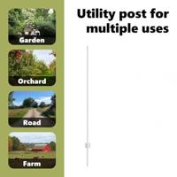 VidaXL Afrasteringspaal 5 pcs zilver 150 cm staal - thumbnail