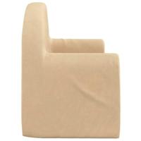 Kinderbank 2-zits zacht pluche crmekleurig - thumbnail