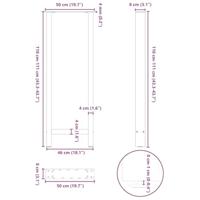 Bartafelpoten 2 st 50x(110-111) cm staal zwart - thumbnail