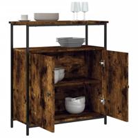 Dressoir 70x30x80 cm bewerkt hout gerookt eikenkleurig - thumbnail
