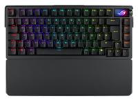 ASUS ROG Azoth Extreme draadloos mechanisch gamingtoetsenbord - 75% TKL, aluminium chassis, koolstofvezelplaat, verstelbare pakkingbevestiging, kleur OLED-touchscreen, ROG NX Sneeuw Lineaire - thumbnail