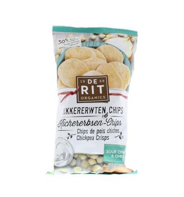 De Rit Kikkererwtenchips sour cream union bio 75 Gram De Rit Kikkererwtenchips sour cream union bio 75 Gram