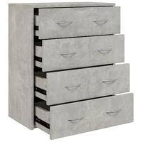 Dressoir met 4 lades 60x30,5x71 cm betongrijs - thumbnail