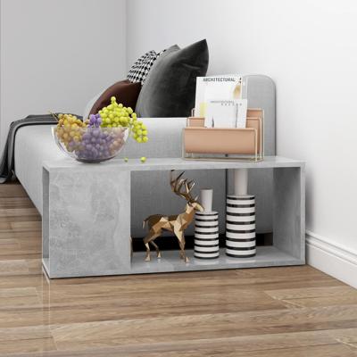VidaXL Tv-meubel 80x24x32 cm bewerkt hout betongrijs VidaXL Tv-meubel 80x24x32 cm bewerkt hout betongrijs