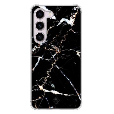 Samsung Galaxy S23 Plus shockproof hoesje - Marmer zwart Samsung Galaxy S23 Plus shockproof hoesje - Marmer zwart