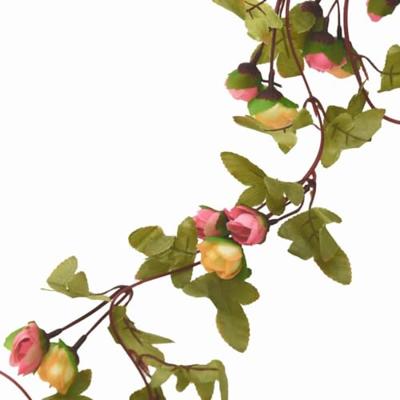 VidaXL Kerstslingers met bloemen 6 st 215 cm roze VidaXL Kerstslingers met bloemen 6 st 215 cm roze