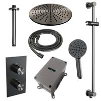 Gunmetal Edition thermostatische inbouw regendouche set 48 - thumbnail