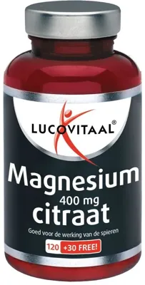 Lucovitaal Magnesium citraat 400mg 150 Tabletten Lucovitaal Magnesium citraat 400mg 150 Tabletten