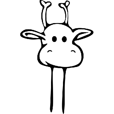 Giraffe hoofd - Muursticker Giraffe hoofd - Muursticker