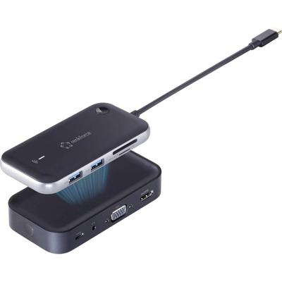 Renkforce RF-HUB-810 USB-C dockingstation Geschikt voor merk (dockingstation): Universeel Draadloze beeldoverdracht, Geïntegreerde kaartlezer