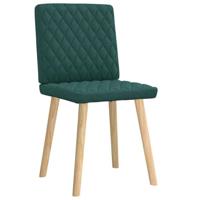 Eetkamerstoelen 2 st stof donkergroen - thumbnail