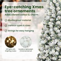 VidaXL Kunstmatige inklapbare kerstboom groen en wit 210 cm - thumbnail