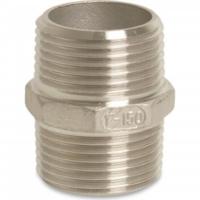 Profec Zeskant Dubbele nippel - Fig.280 - RVS - buiten/buiten - 1/4" - thumbnail