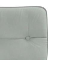 Eetkamerstoelen 4 st fluweel lichtgrijs - thumbnail